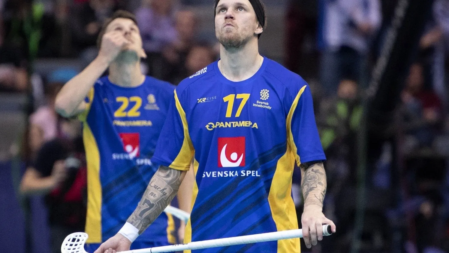 Svensk Innebandy identity worn by Sweden's national floorball team during a match. National federation brand by WeGrow.
